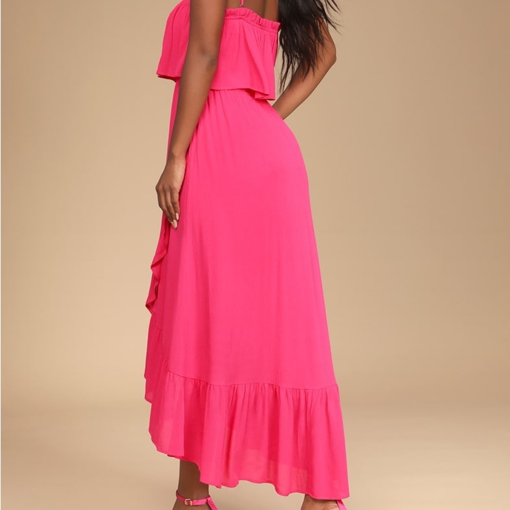 Hot Pink Midi Dress (NWT) - Picture 4 of 9